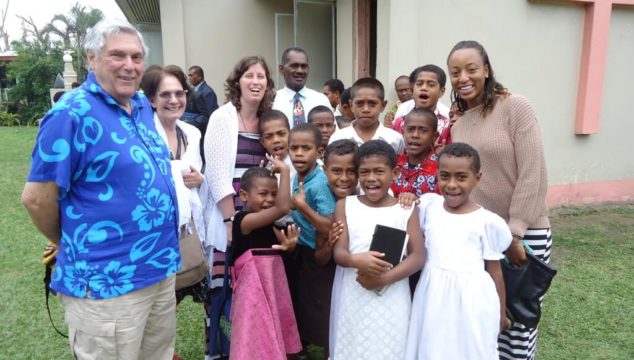US Journalists with children from Korotogo Village