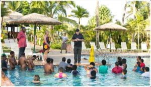 Milton Nelms with Outrigger Fiji staff