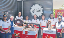 Sponsors with the McDonald’s Fiji’s Coral Coast Sevens organising committee in Nadi yesterday. Picture: BALJEET SINGH