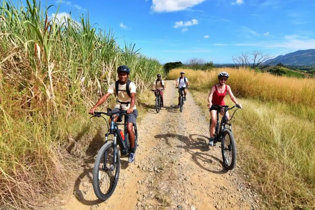The guiding team are locals from Sabeto, and they bring extensive knowledge of the cycling area.