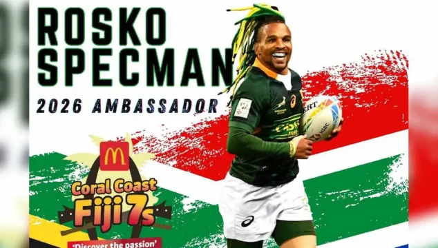 South African 7s star Rosko Specman named official Ambassador for 2026 McDonald’s Coral Coast 7s